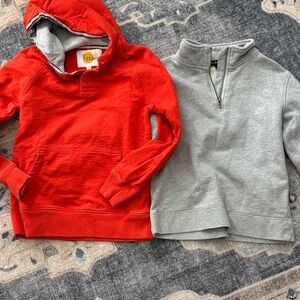 Boden  and the black dog! Hoodie and 1/4 zip, size 8/10